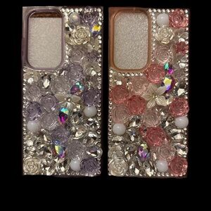 Decorative Floral Phone Case - Purple and Pink